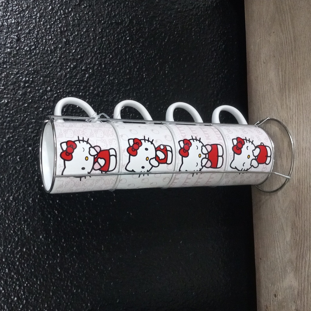Sanrio Hello Kitty Poses Ceramic Mug Stack Set 10 Onces